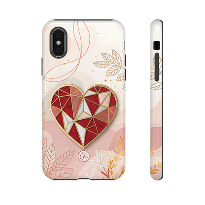 Geometric Heart Tough Phone Case