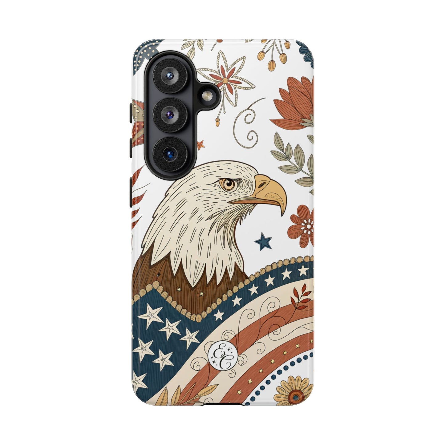 Boho Patriotic Eagle Tough Phone Case