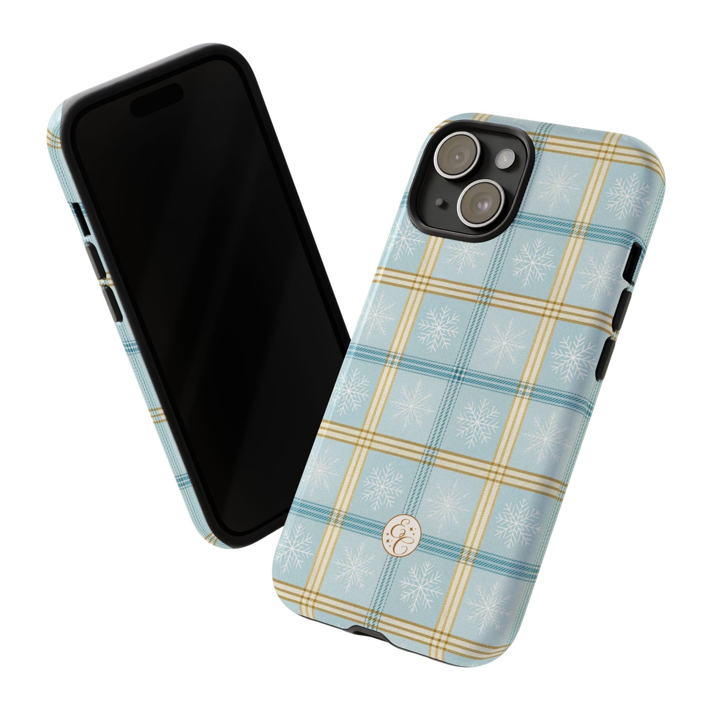 Blue Winter Plaid Tough Phone Case