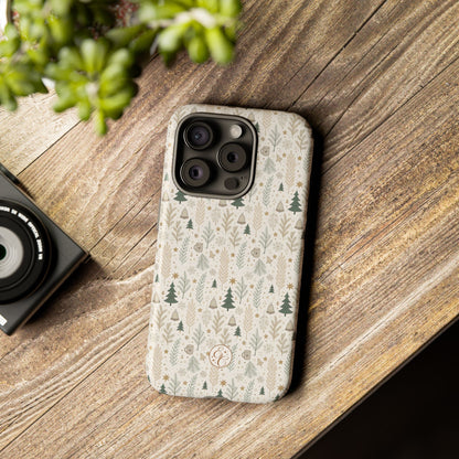 Boho Christmas Forest Tough Phone Case