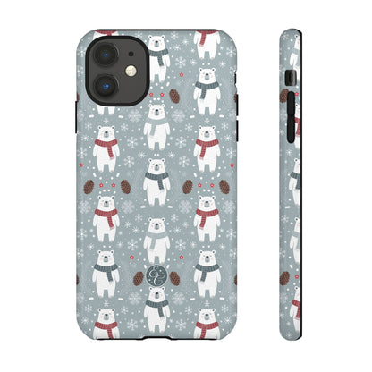 Cute Polar Bear Pattern Tough Phone Case