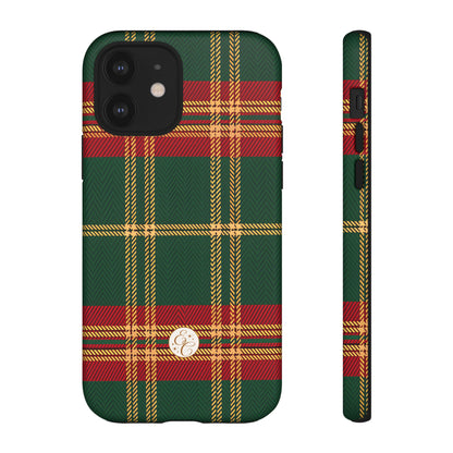 Green Red & Gold Plaid Tough Phone Case