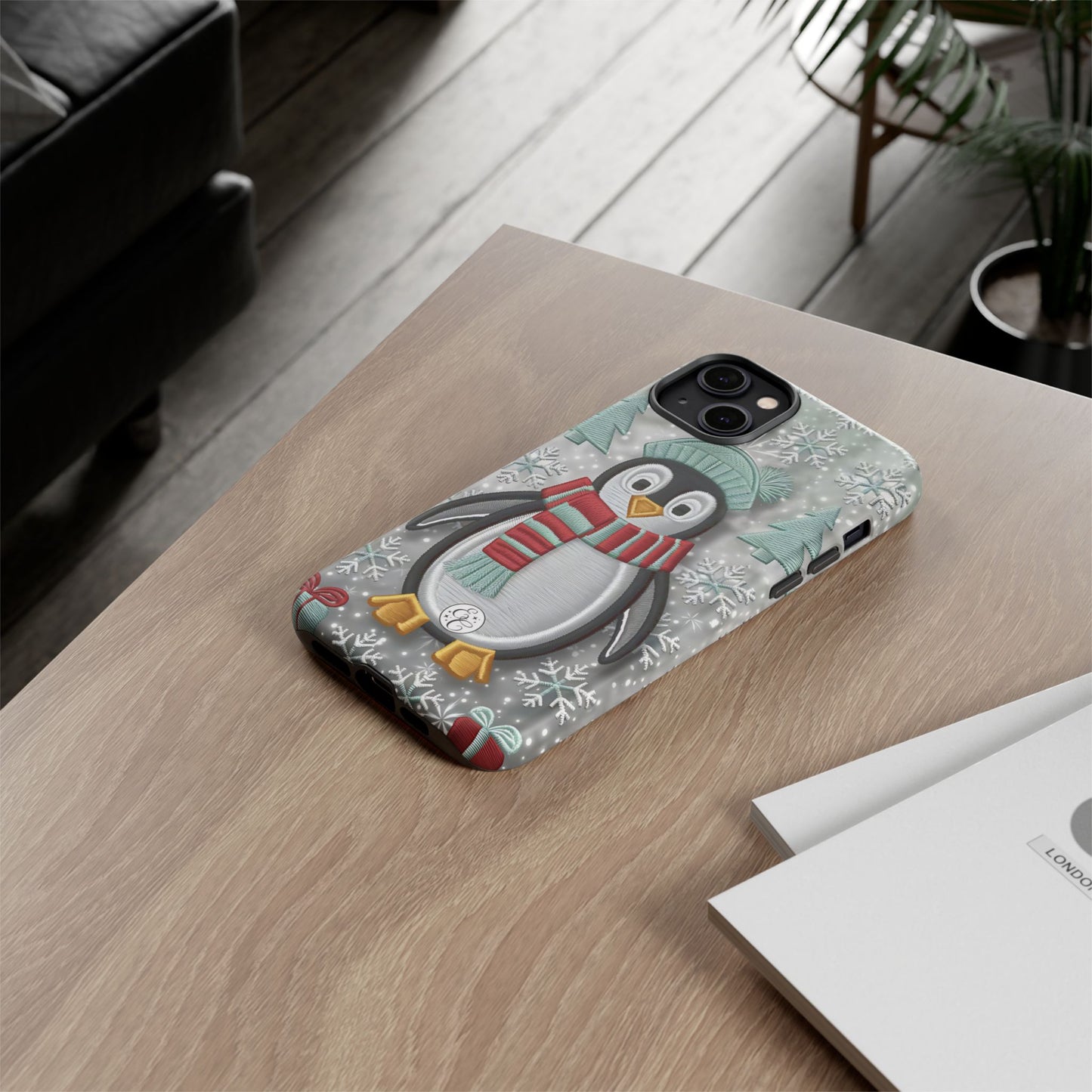 Cute Christmas Penguin Tough Phone Case