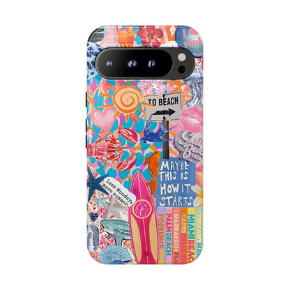 Colorful Beach Collage Tough Phone Case