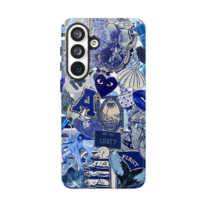 Blue Collage Tough Phone Case