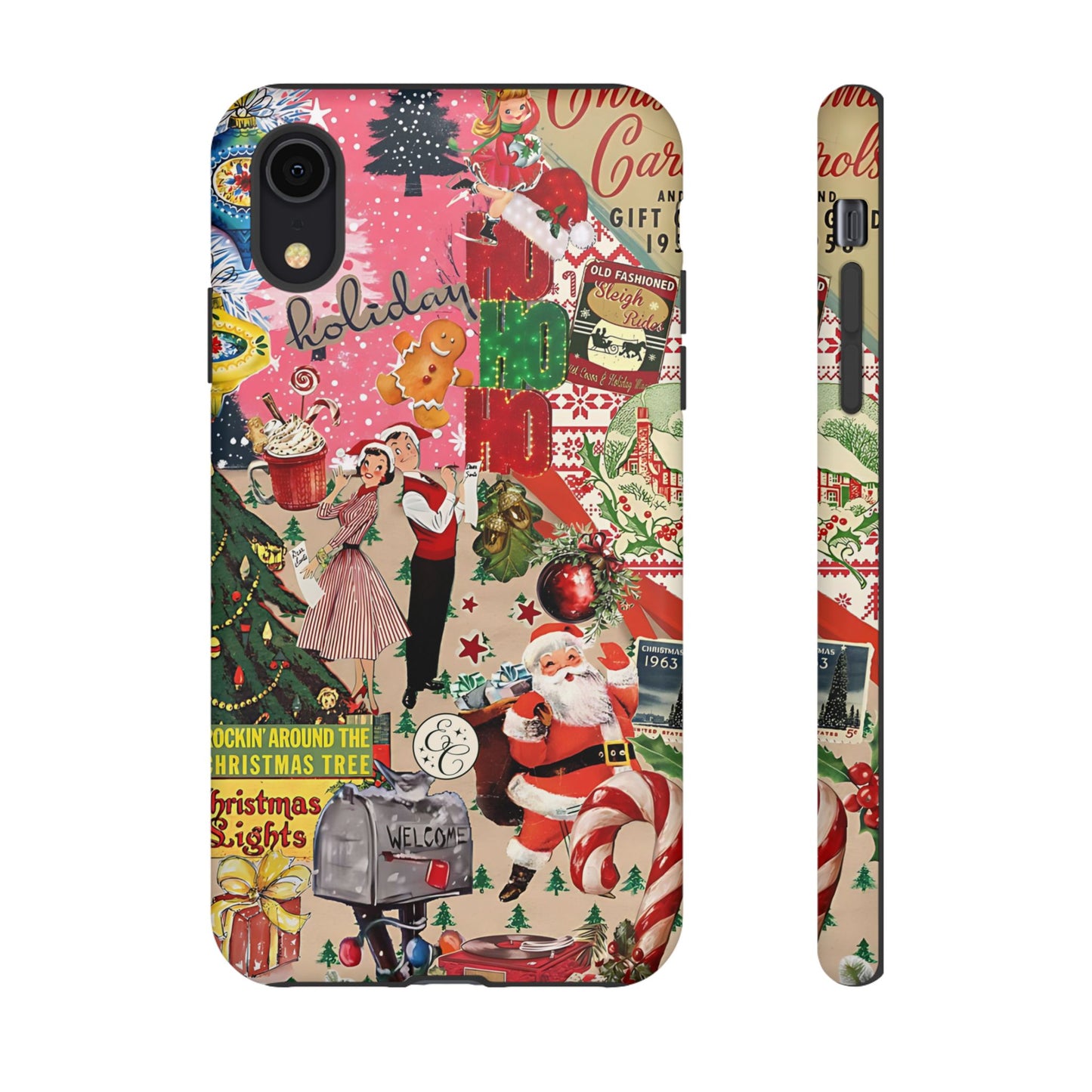 Vintage Christmas Collage Tough Phone Case