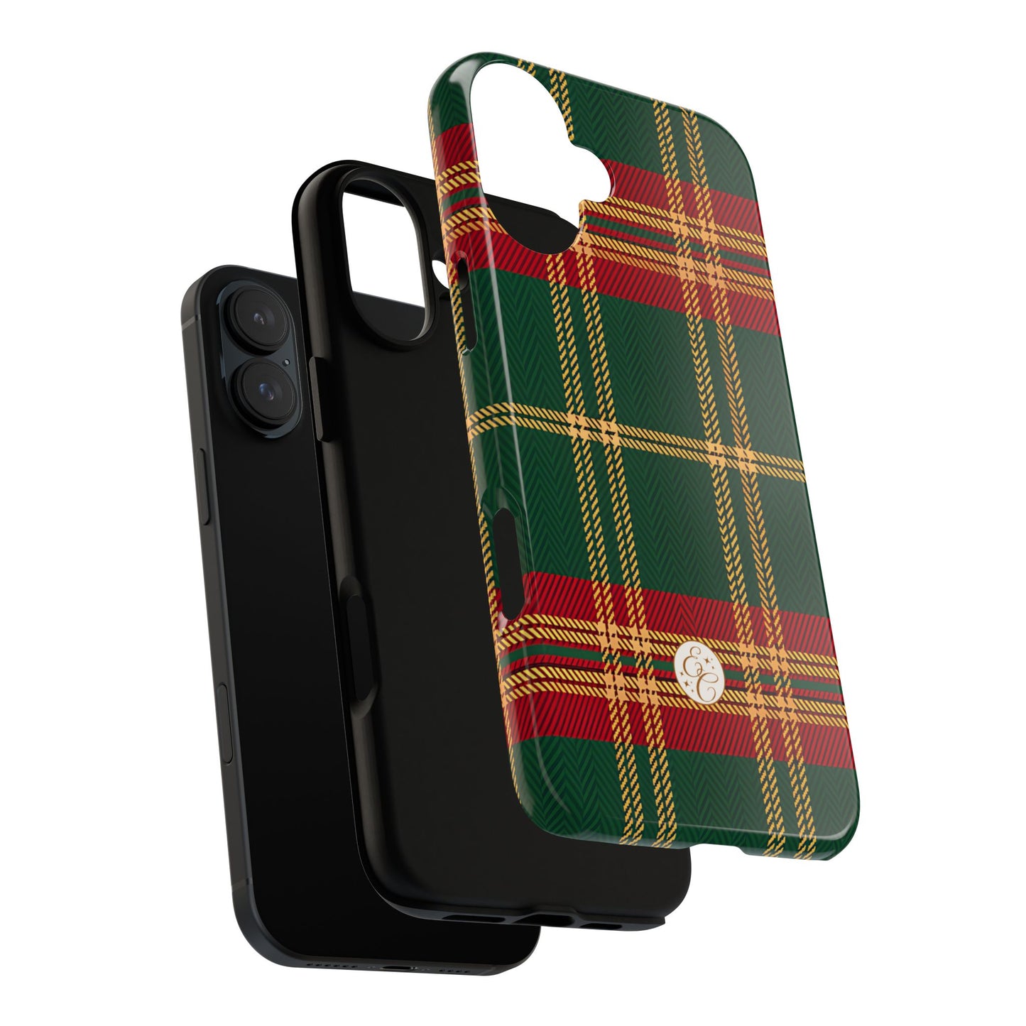Green Red & Gold Plaid Tough Phone Case