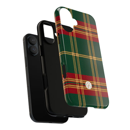 Green Red & Gold Plaid Tough Phone Case