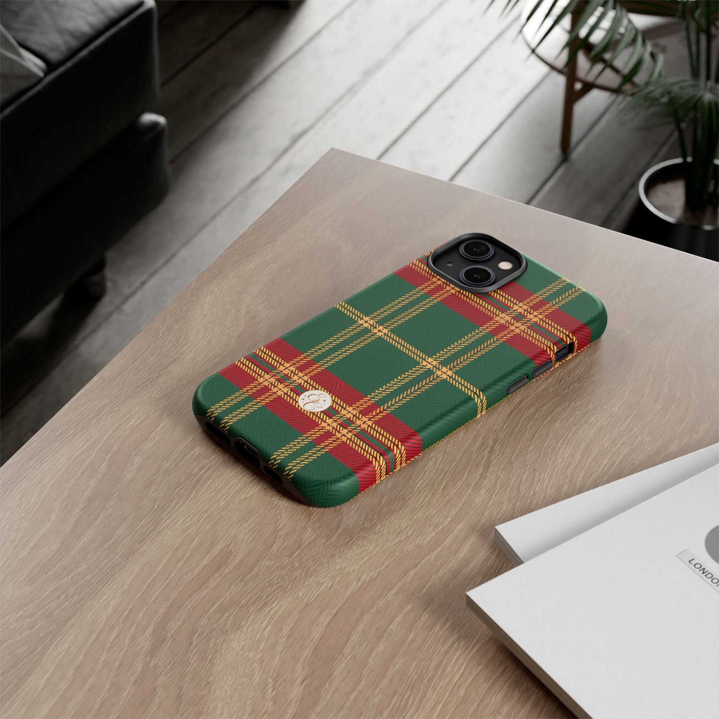 Green Red & Gold Plaid Tough Phone Case