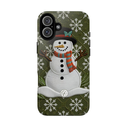 Christmas Snowman Tough Phone Case