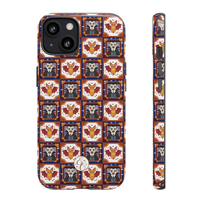 Dracula & Bat Pattern Tough Phone Case