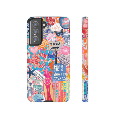 Colorful Beach Collage Tough Phone Case