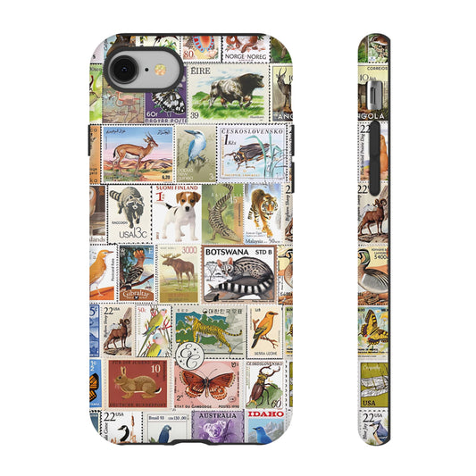 Wildlife Stamp Collage Tough Phone Case