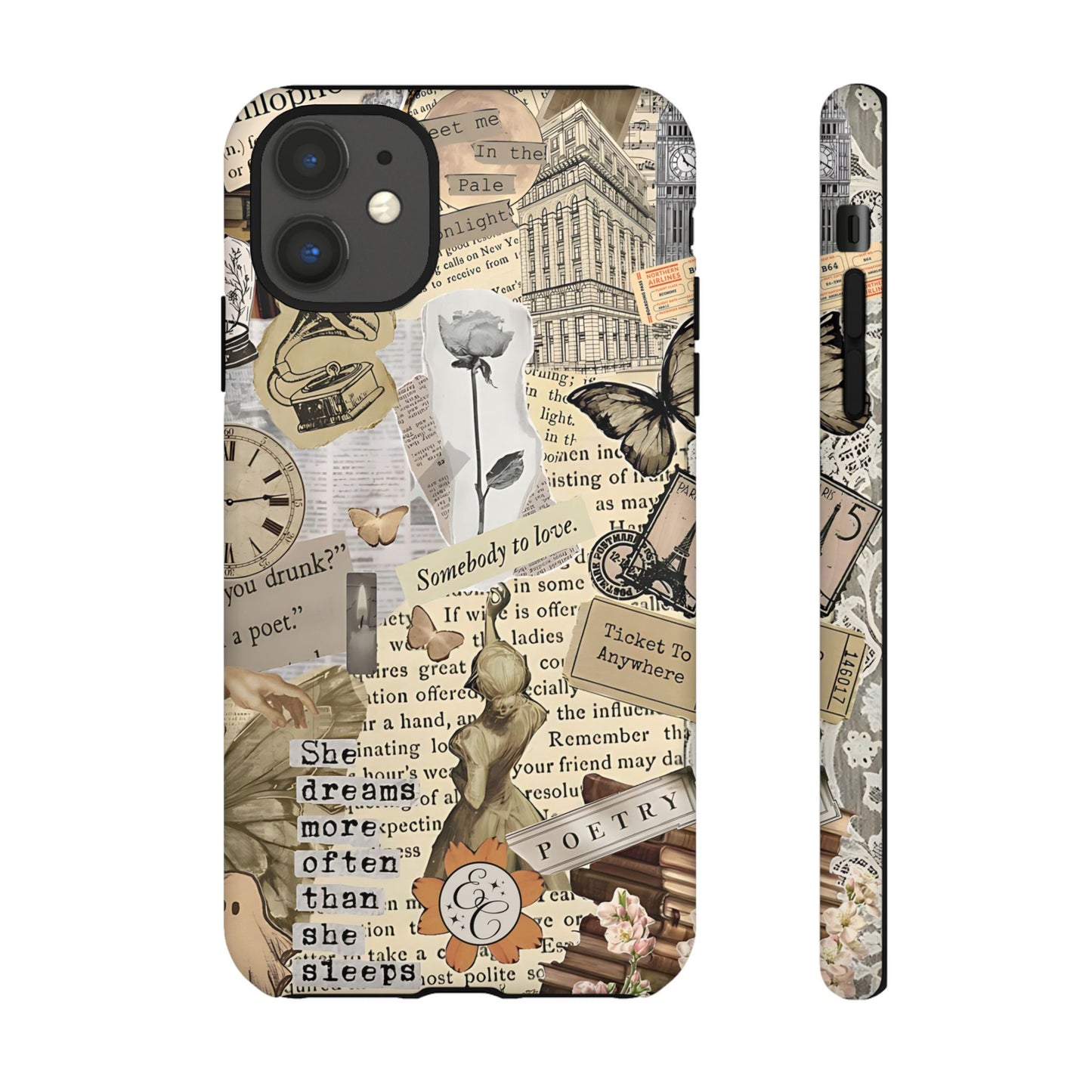 Library Romance Collage Tough Phone Case