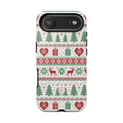 Ugly Christmas Sweater Pattern Tough Phone Case