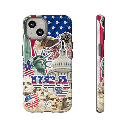 Patriotic USA Collage Tough Phone Case