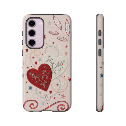 Interlinked Hearts Tough Phone Case