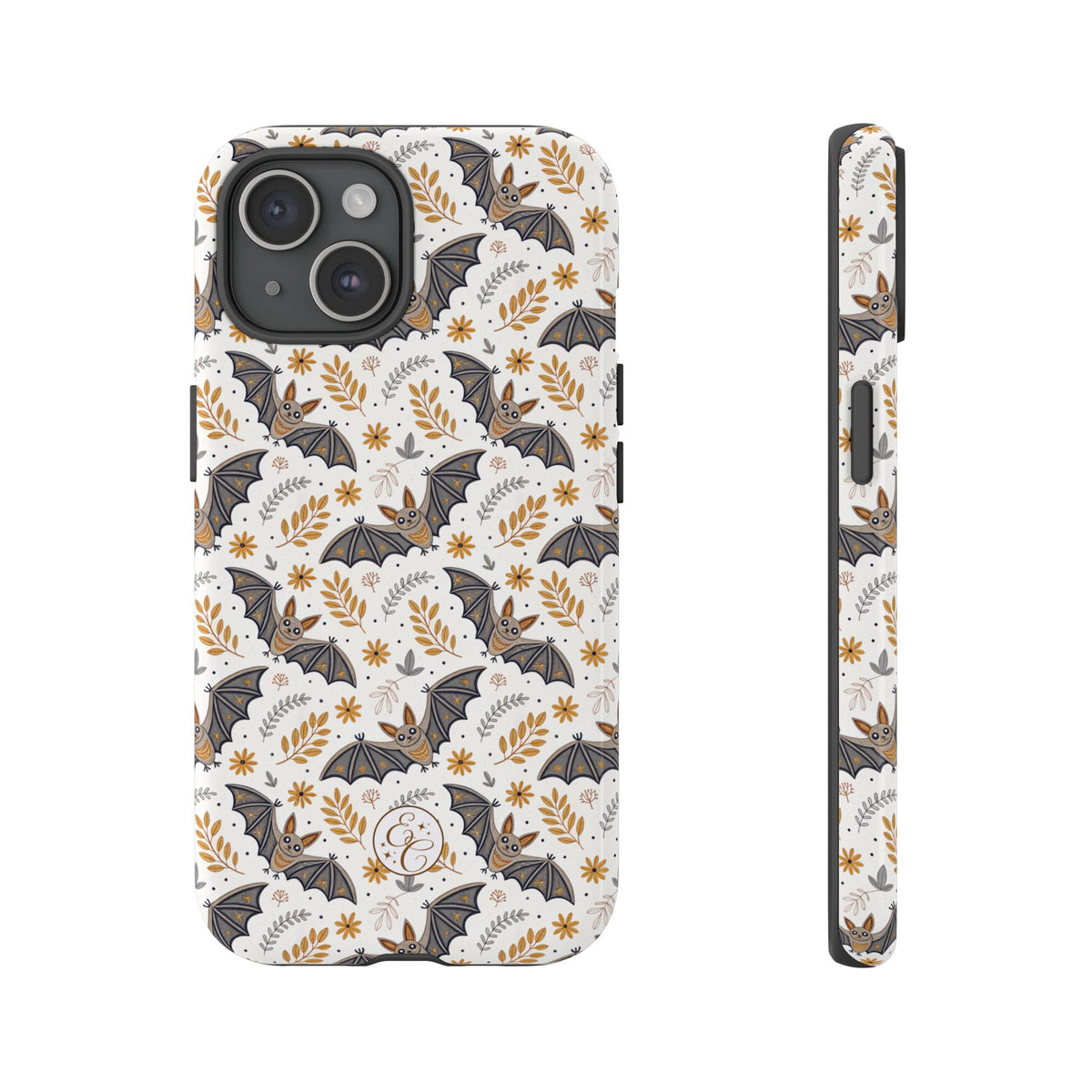 Boho Bat Pattern Halloween Phone Case