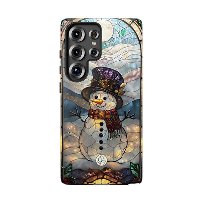 Snowman Stained Glass Tough Phone Case