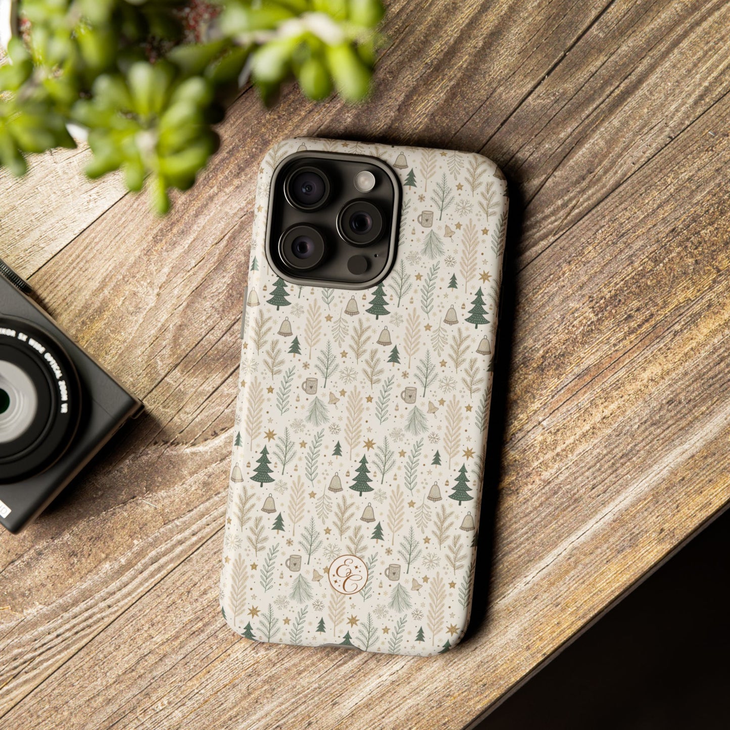 Boho Christmas Forest Tough Phone Case