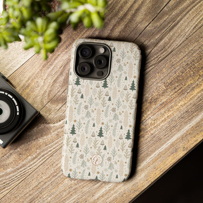 Boho Christmas Forest Tough Phone Case