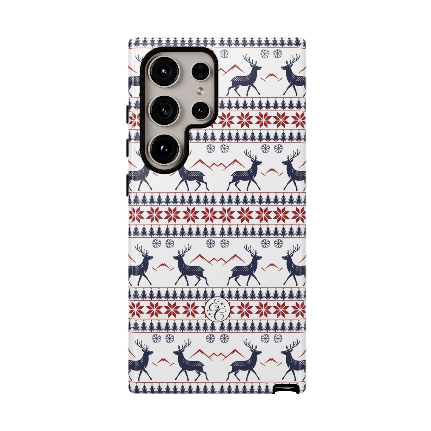 Christmas Reindeer Pattern Tough Phone Case