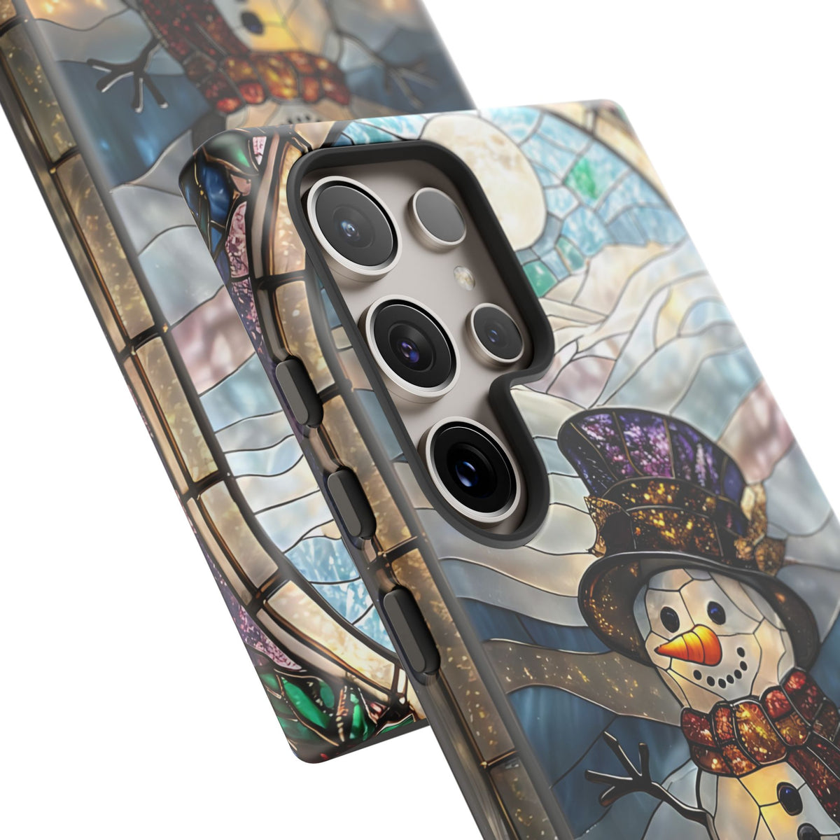 Snowman Stained Glass Phone Case