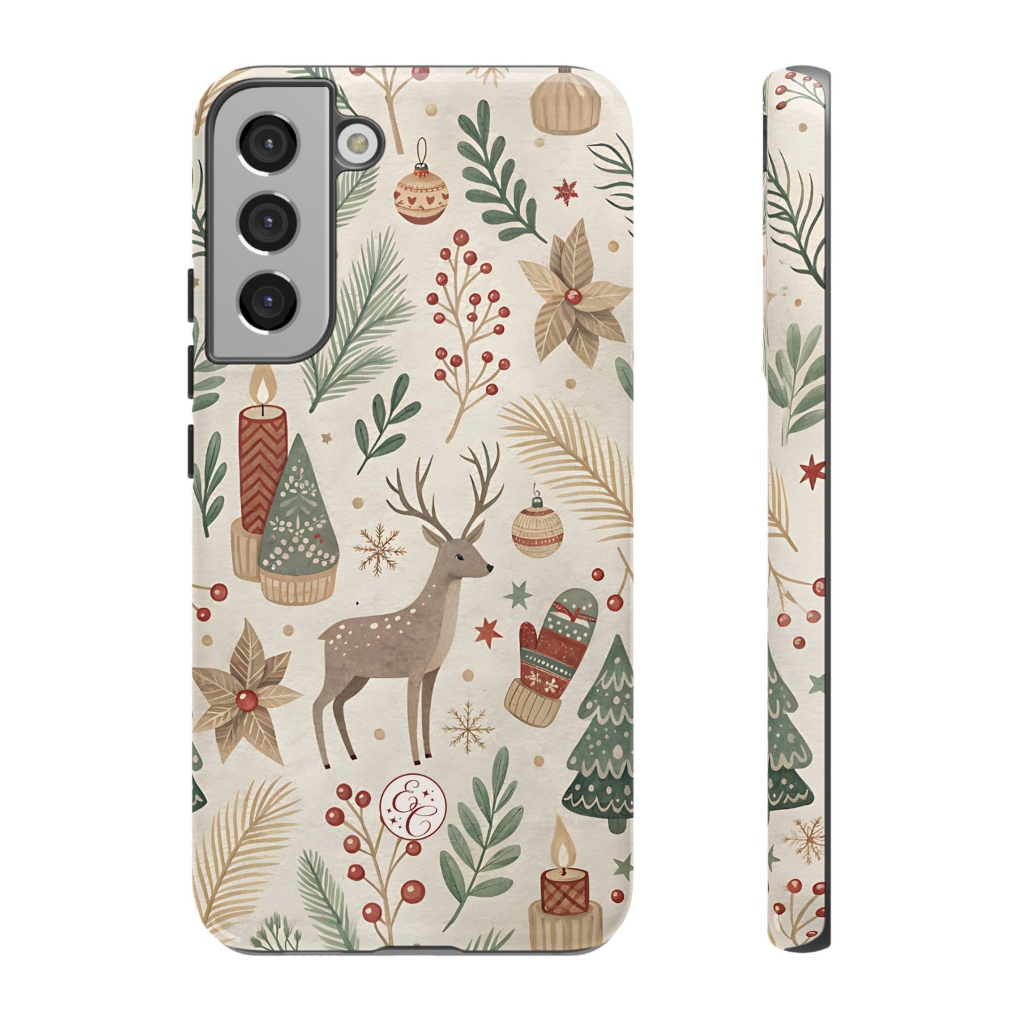 Rustic Christmas Reindeer Tough Phone Case