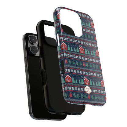 Winter Cottage Pattern Tough Phone Case