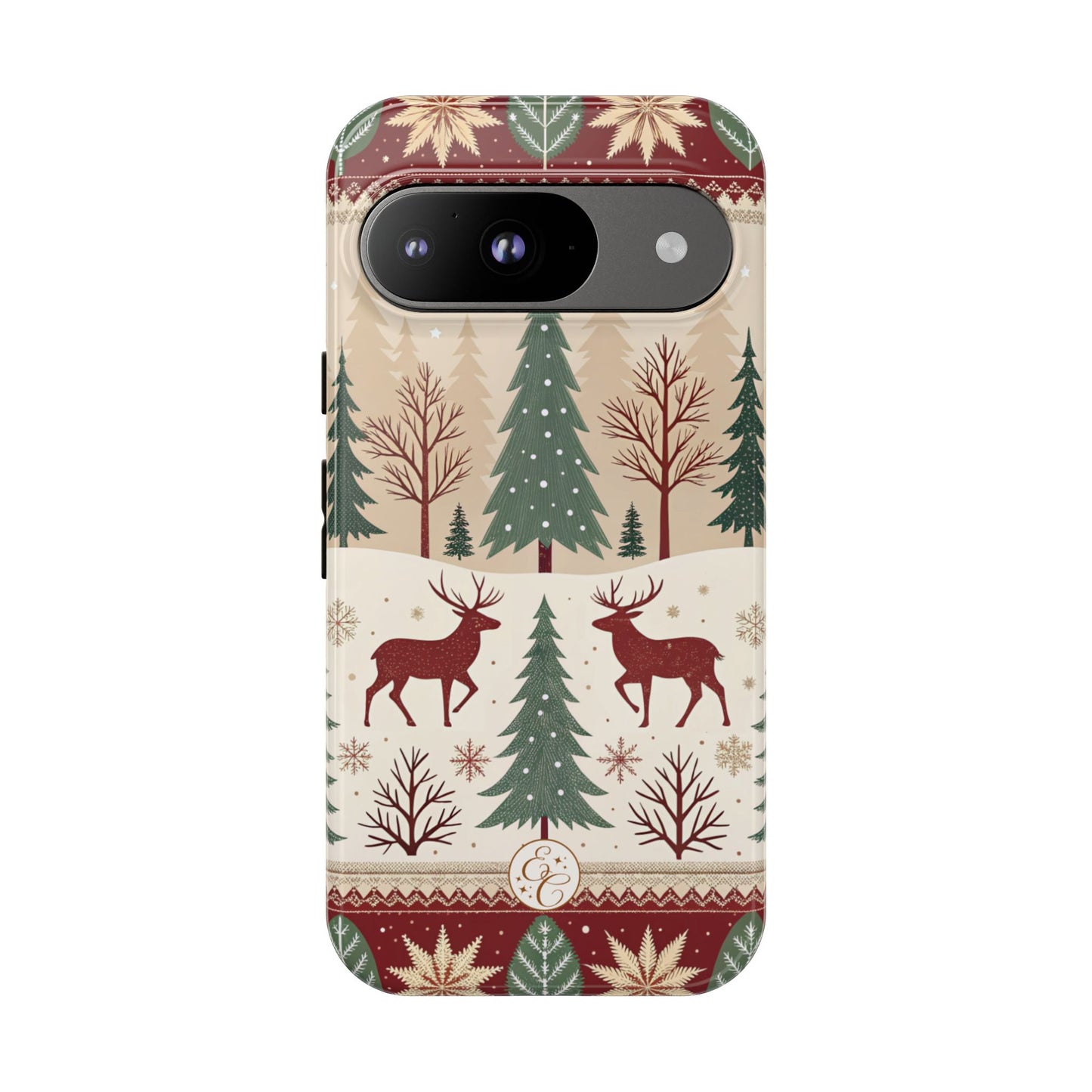 Vintage Christmas Reindeer Tough Phone Case