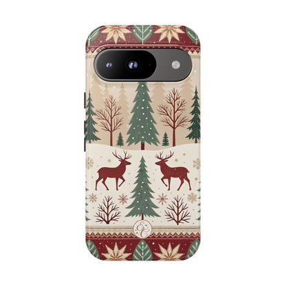 Vintage Christmas Reindeer Tough Phone Case