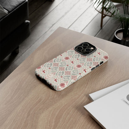 Red Reindeer Christmas Pattern Phone Case