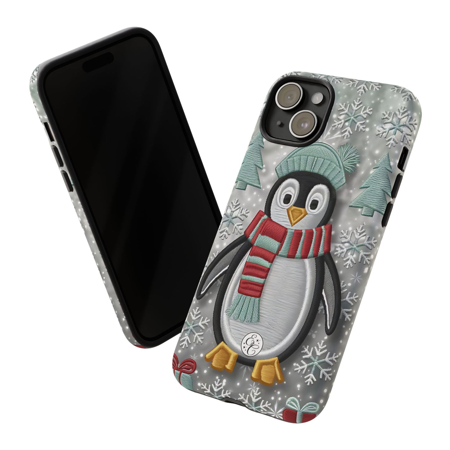 Cute Christmas Penguin Tough Phone Case