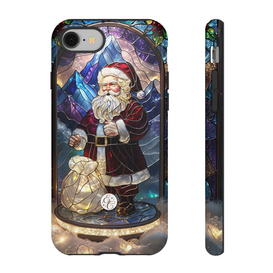 Santa Claus Stained Glass Tough Phone Case