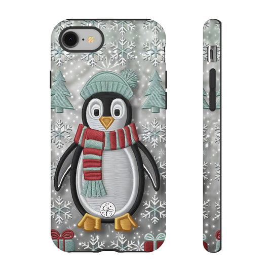 Cute Christmas Penguin Tough Phone Case