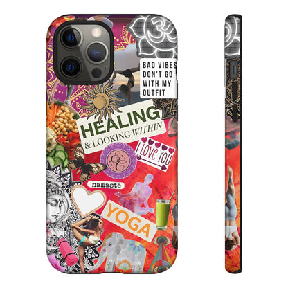 Yoga and Meditation Collage Tough Phone Case