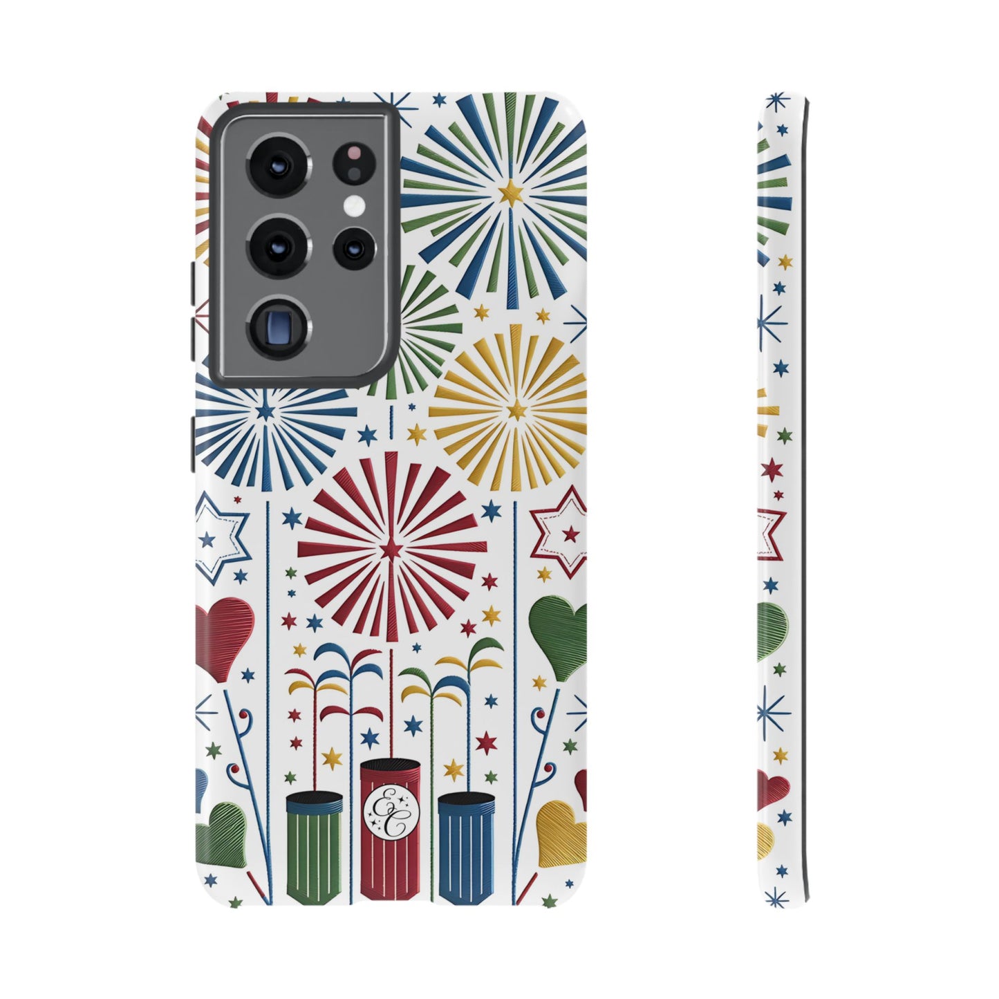 Colorful Fireworks and Stars Tough Phone Case