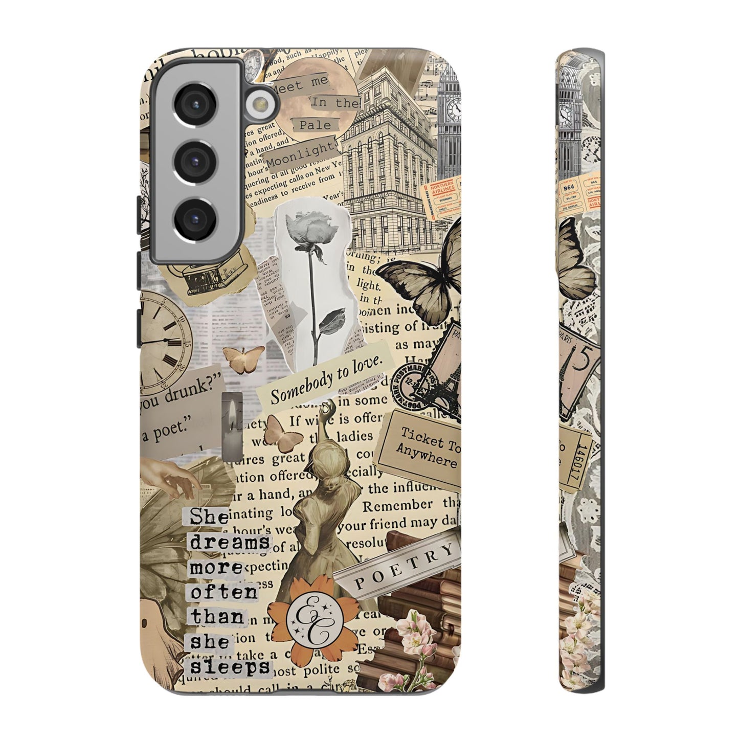 Library Romance Collage Tough Phone Case