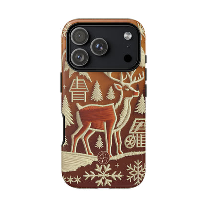 Rustic Reindeer Christmas Phone Case