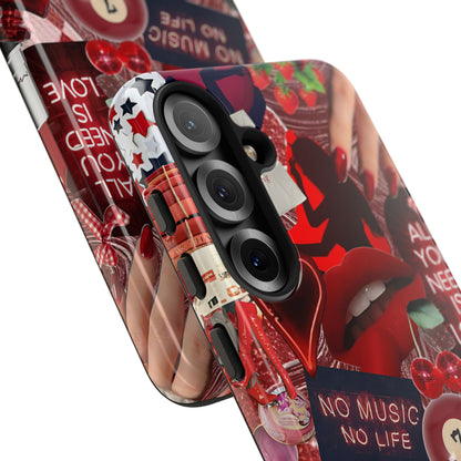 Red Aesthetic Collage Tough Phone Case