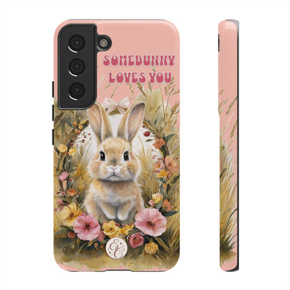 Somebunny Loves You Tough Phone Case - Peach