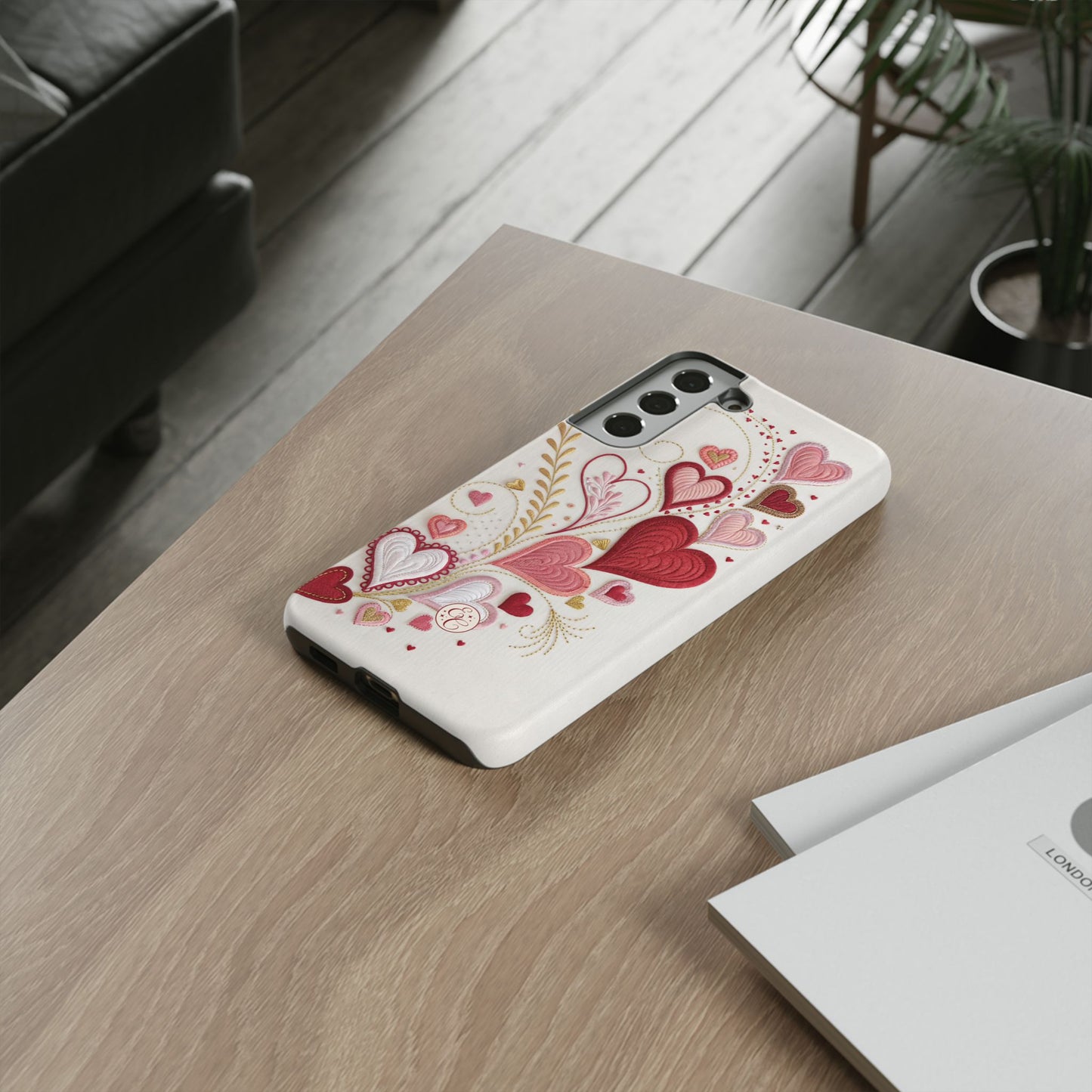 Hearts Pattern Tough Phone Case