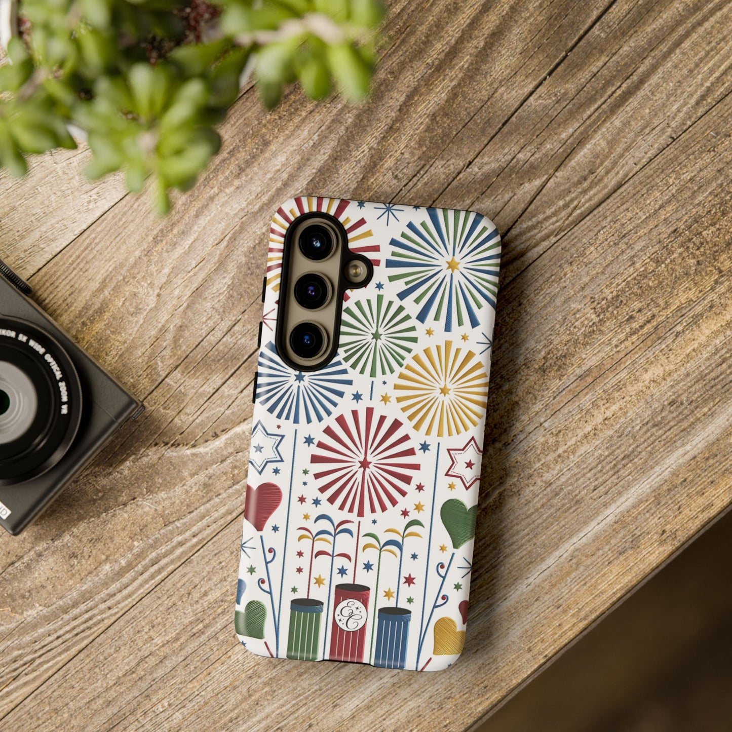 Colorful Fireworks and Stars Tough Phone Case