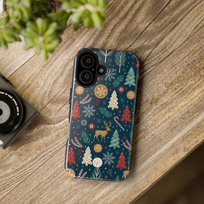 Christmas Holiday Pattern Tough Phone Case