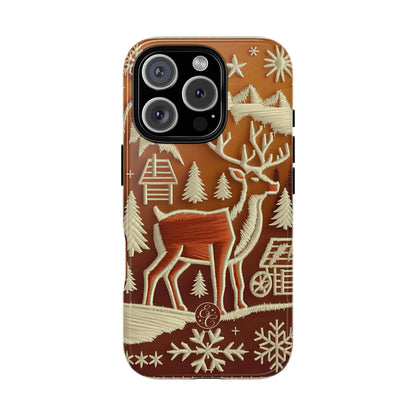 Rustic Reindeer Christmas Phone Case