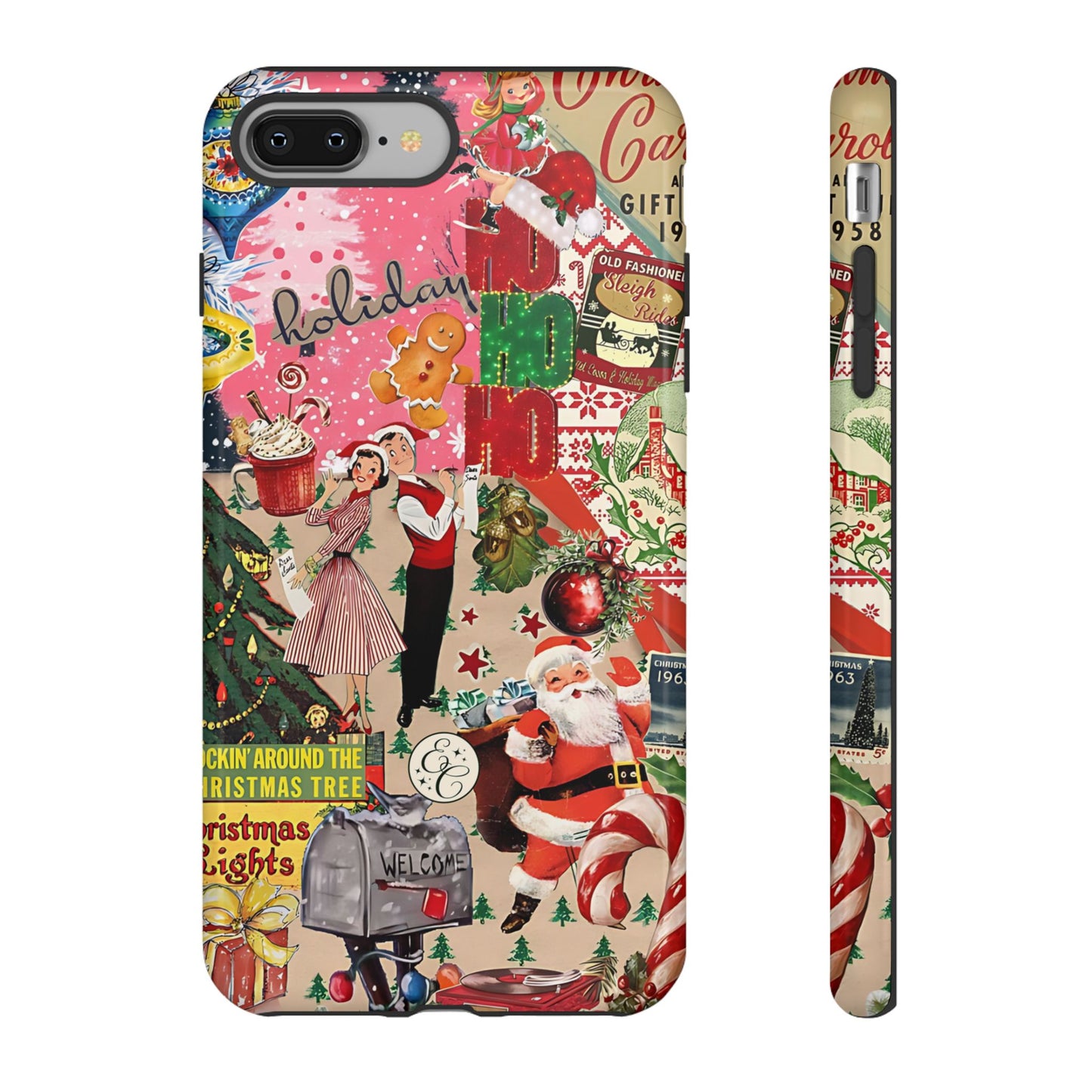 Vintage Christmas Collage Tough Phone Case