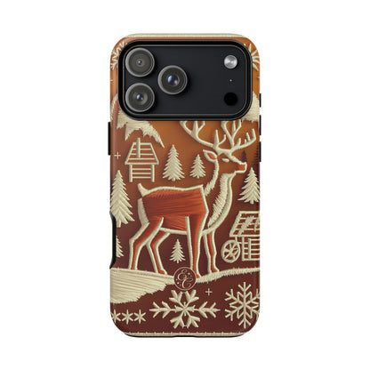 Rustic Reindeer Christmas Phone Case