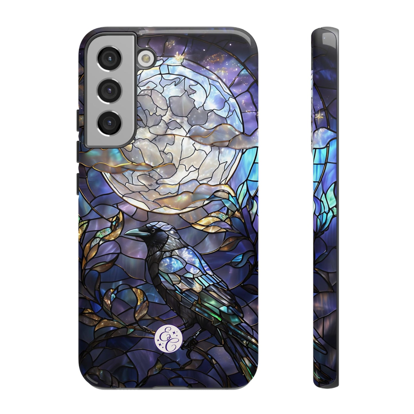 Stained Glass Raven Tough Phone Case