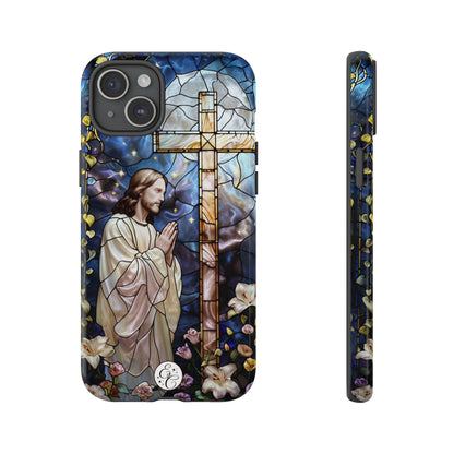 Jesus Praying Stained Glass Tough Phone Case