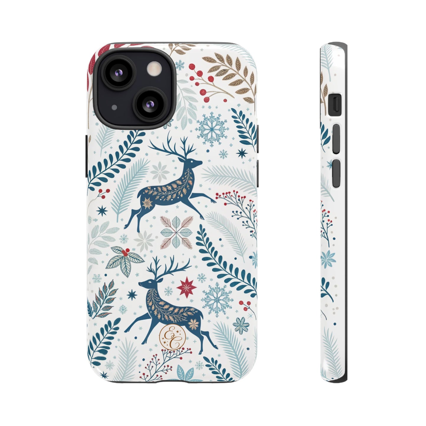 Blue Winter Deer Tough Phone Case